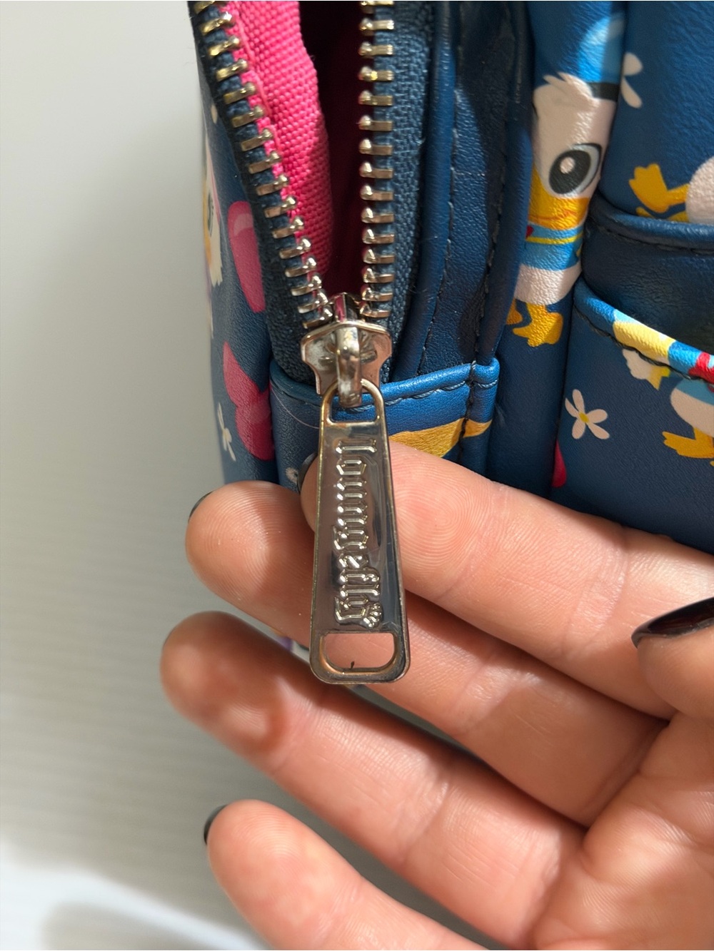 Disney Parks Loungefly Donald & Daisy Ice Cream Mini Backpack READ FLAW INFO - Picture 17 of 17